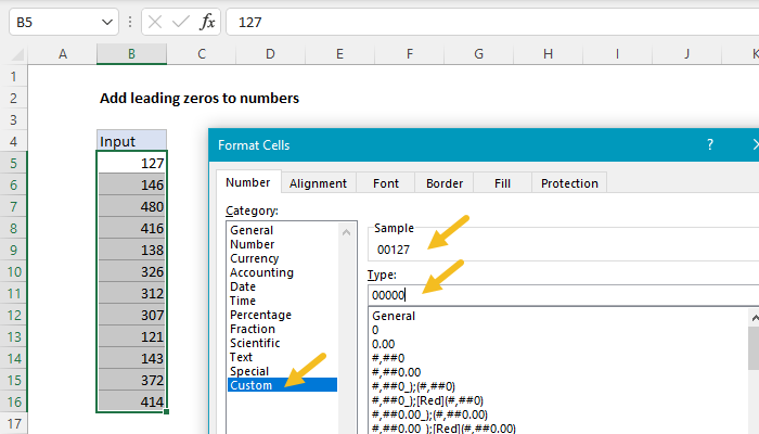 Adding Leading Zeros To Existing Numbers In Excel